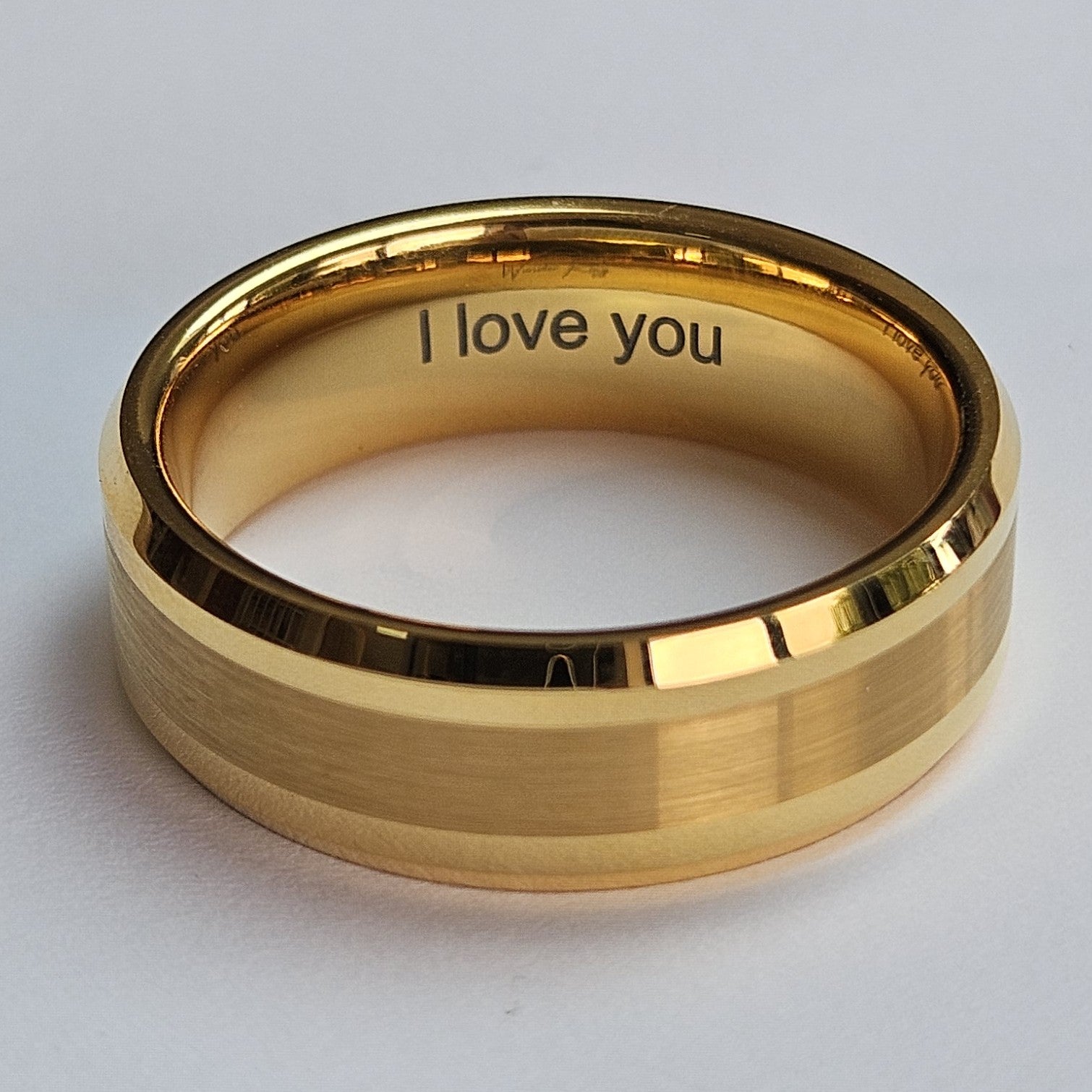 Gold Brushed 8mm Wonder Ring Size Z - Clearance 1124