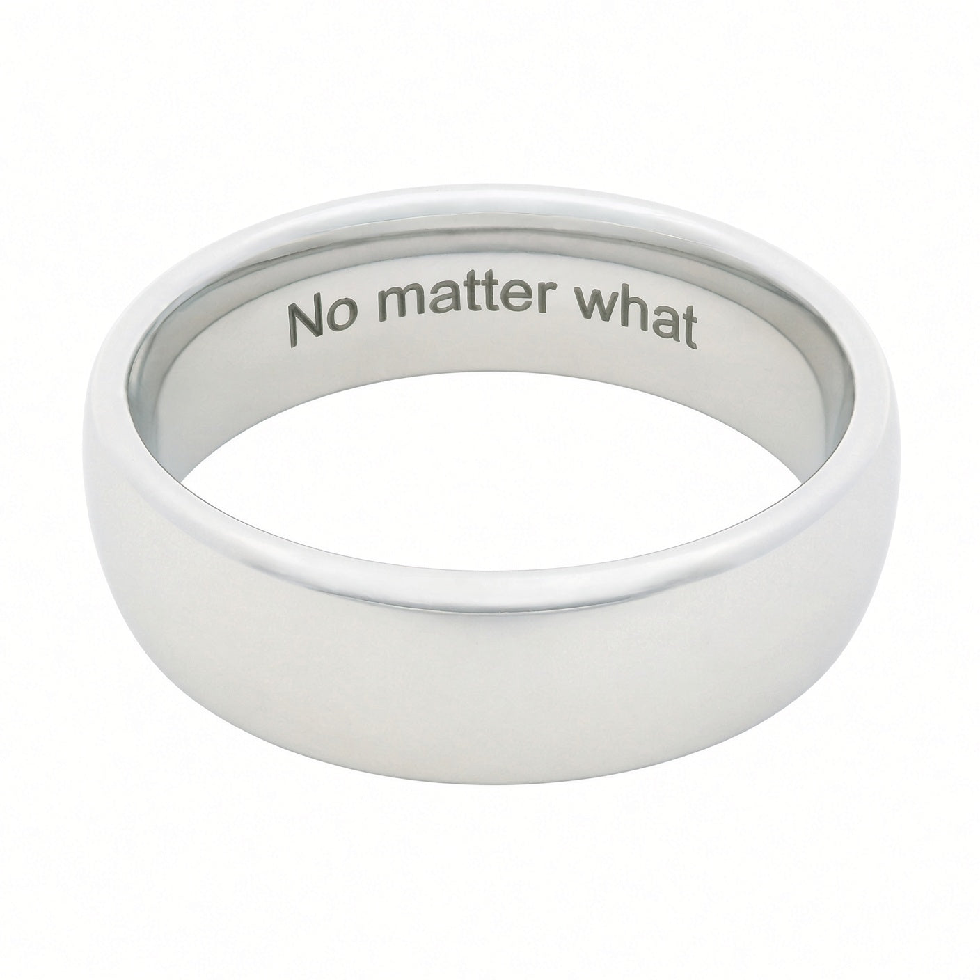 White Gold 8mm Wonder Ring Size Z+3 - Clearance 1203