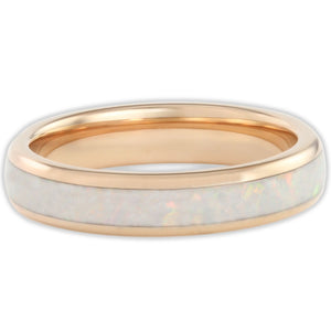 The Rose Gold White Opal 4mm Wonder Ring