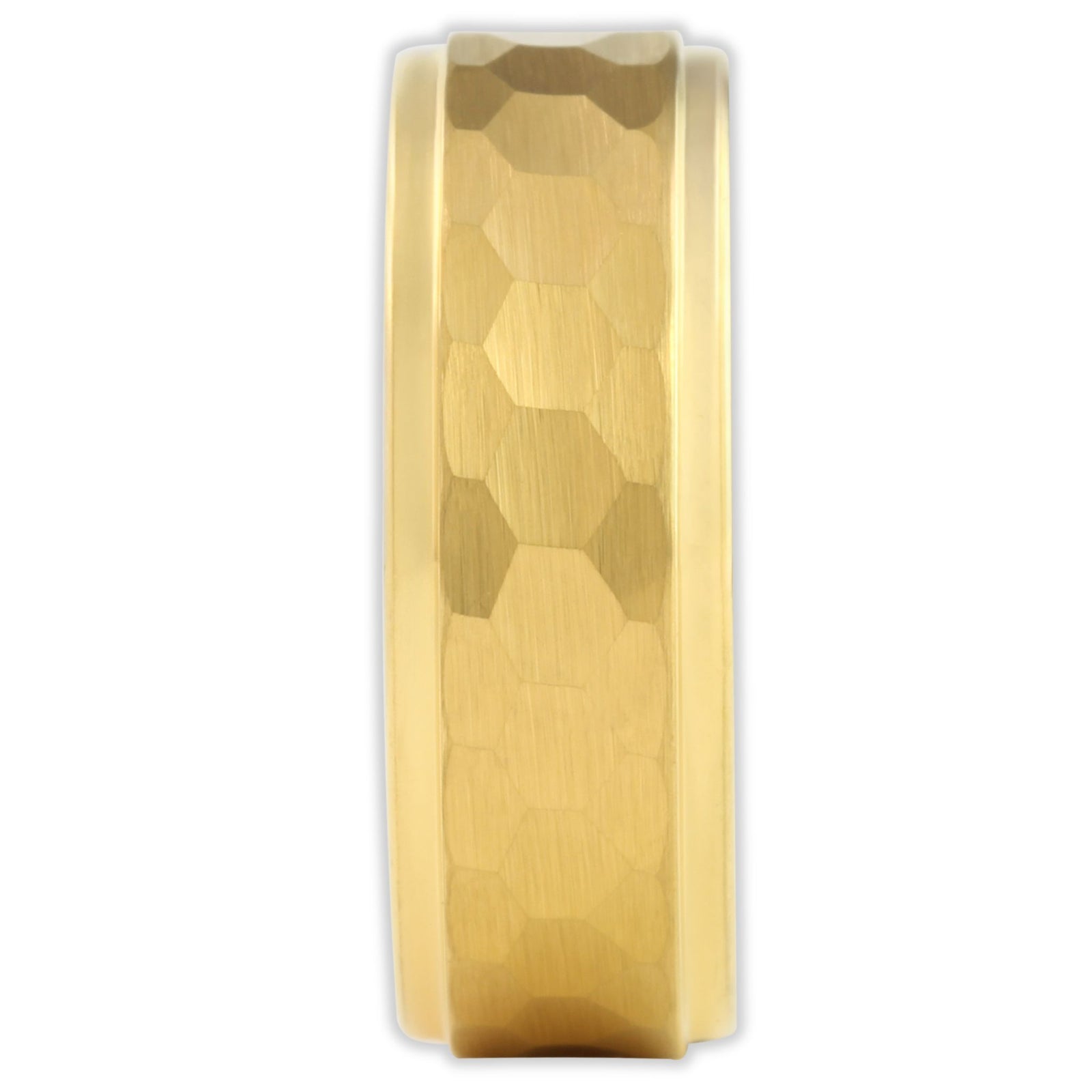 Gold Matt Panelled 8mm Wonder Ring