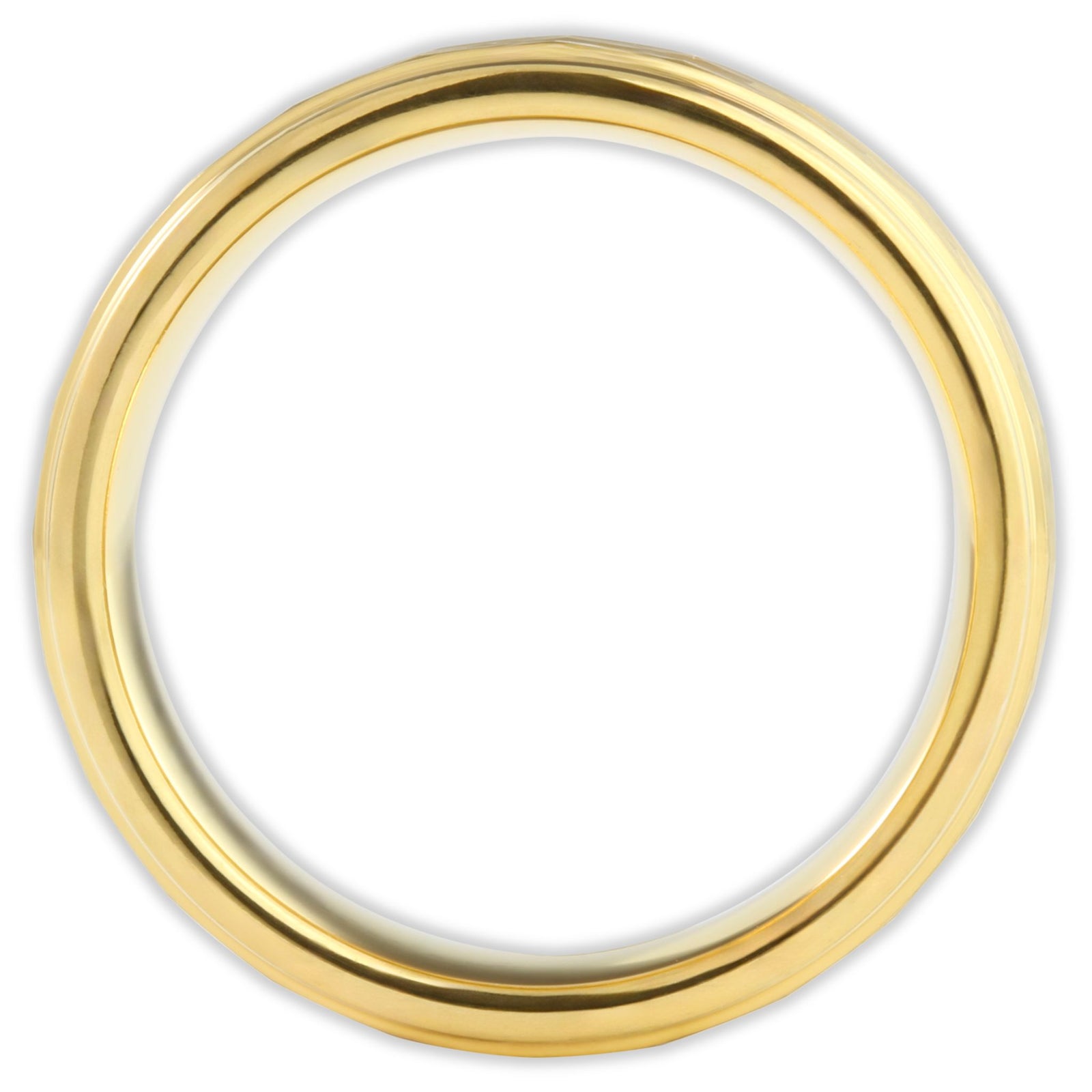 Gold Matt Panelled 8mm Wonder Ring