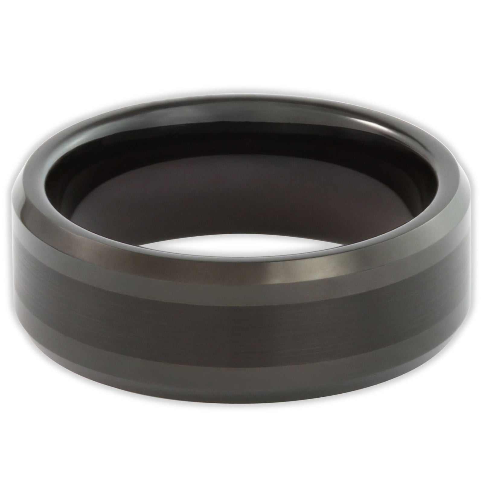 Black Brushed 8mm Wonder Ring