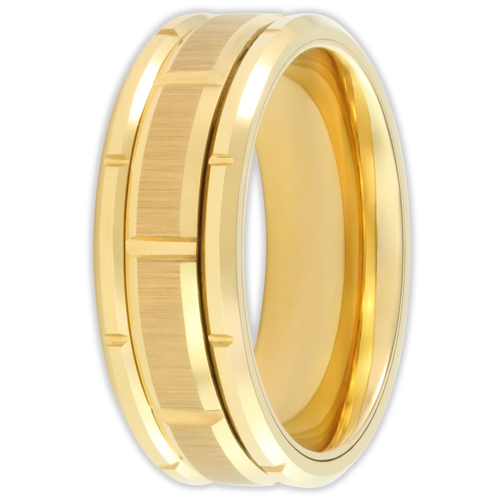 Gold Bricked 8mm Wonder Ring