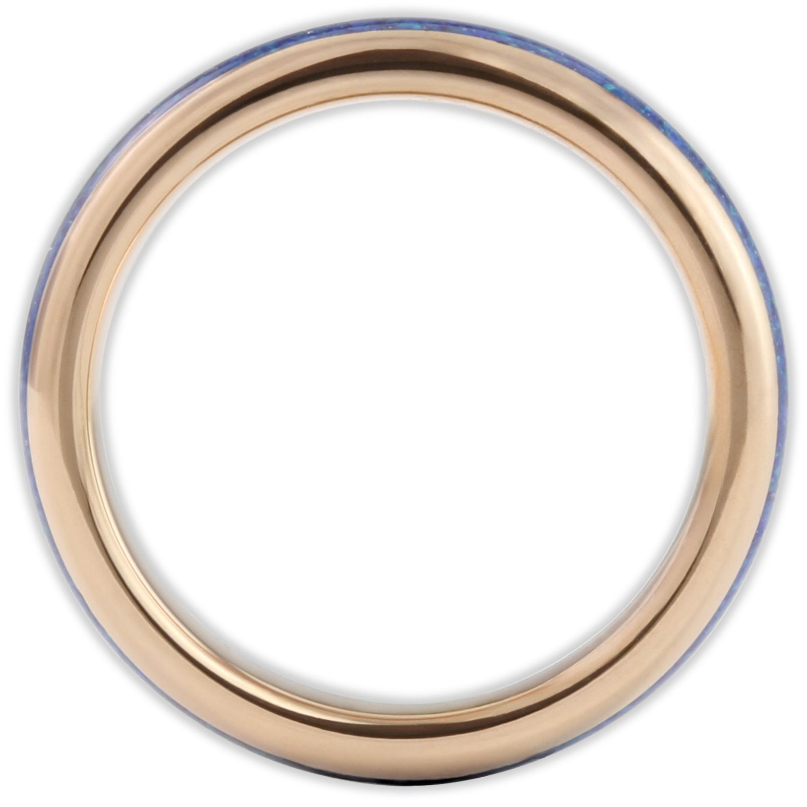 The Rose Gold Blue Opal 4mm Wonder Ring