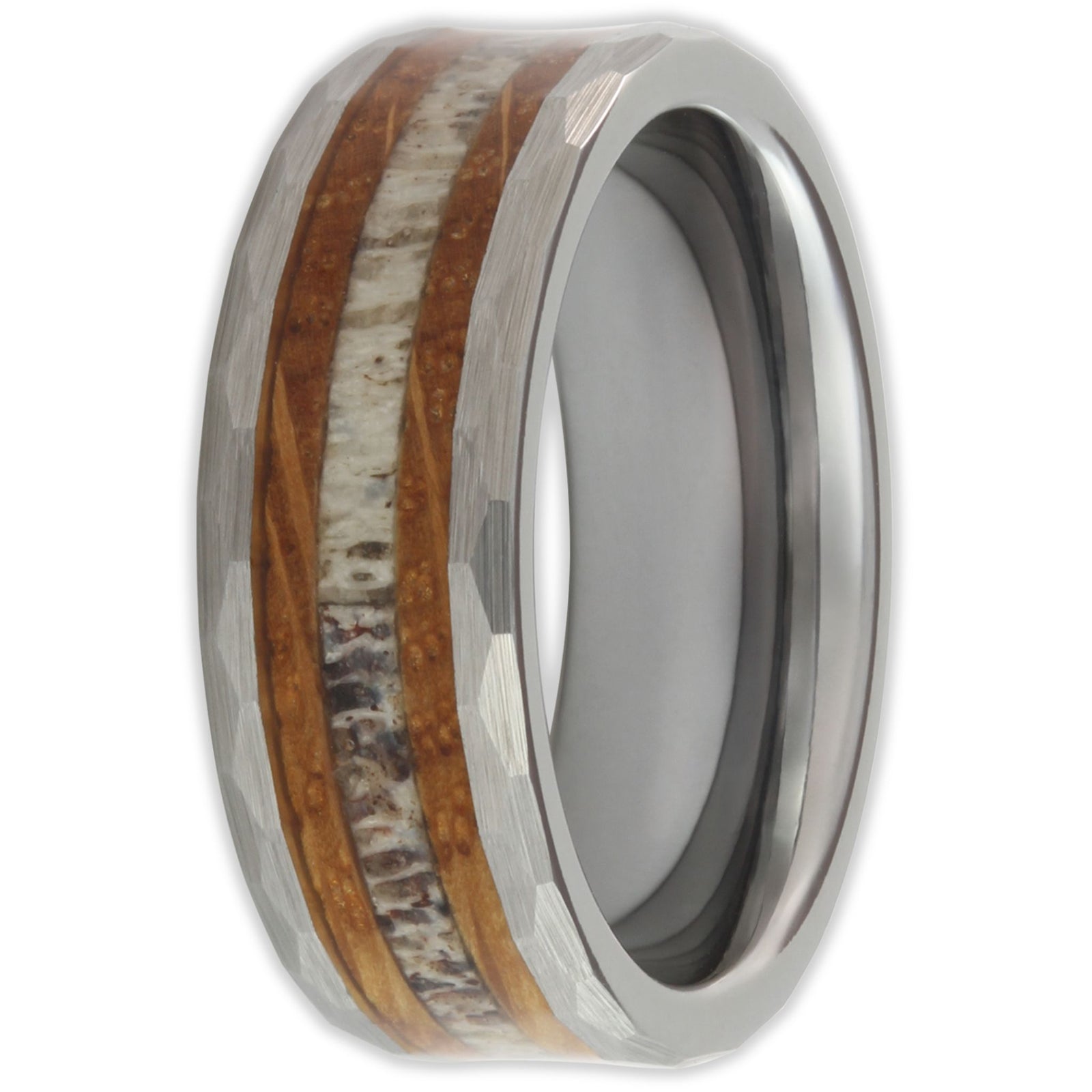 Wood Deer Antler 8mm Wonder Ring