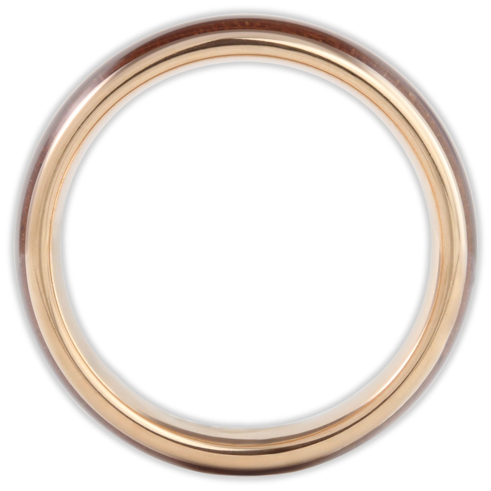 The Rose Gold Wood and Steel 8mm Wonder Ring