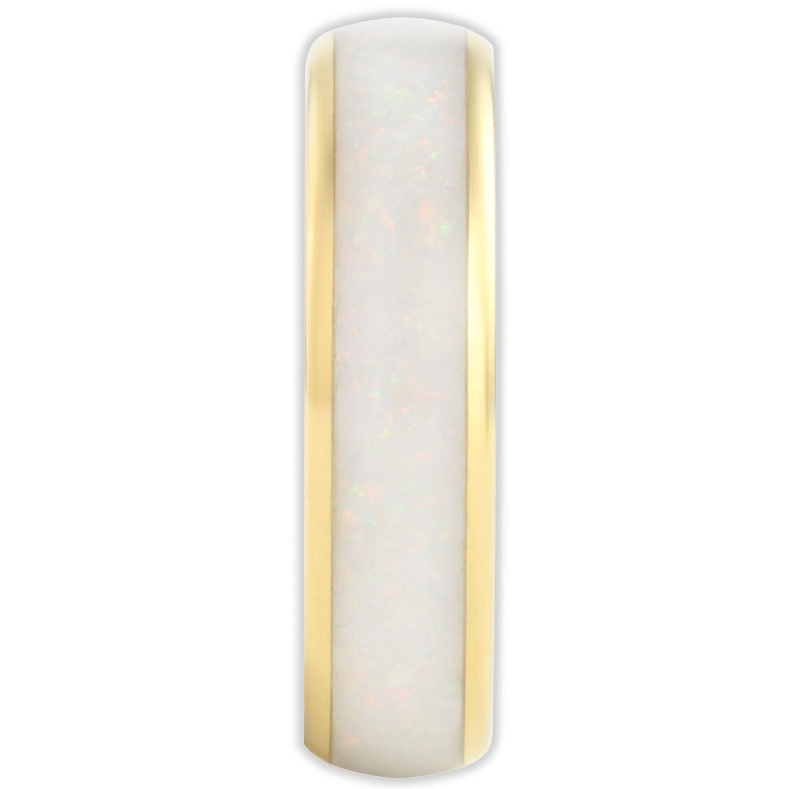 The Golden White Opal 6mm Wonder Ring Size M - Clearance 1076