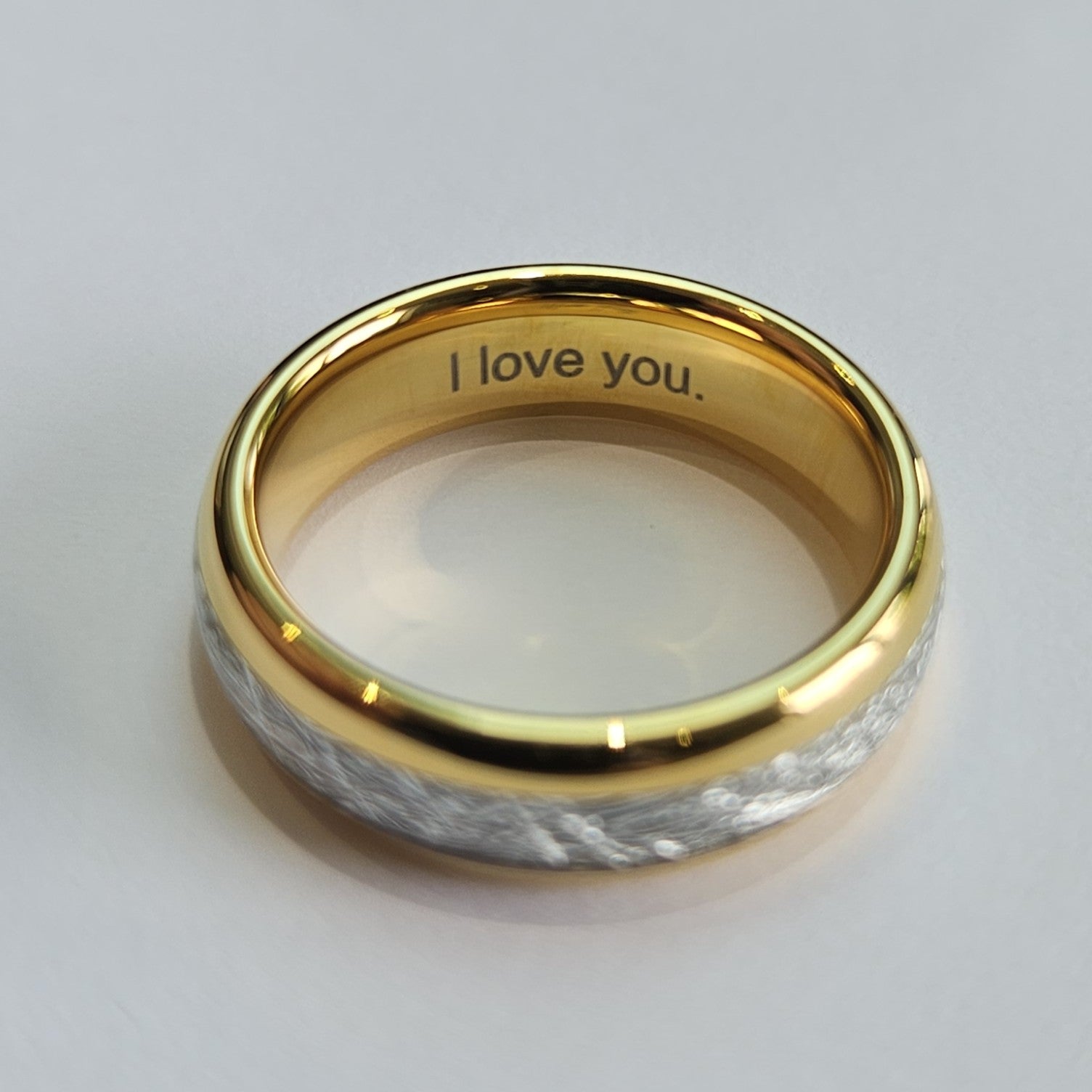 The Golden Steel 6mm Wonder Ring Size O - Clearance 1049