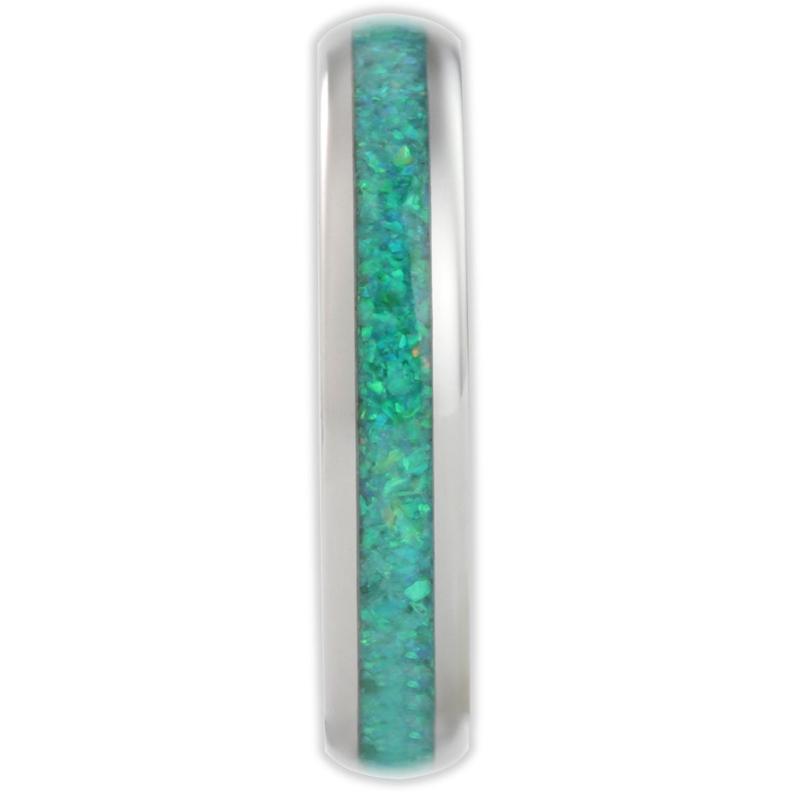 The Green Opal 4mm Wonder Ring Size P - Clearance 1088