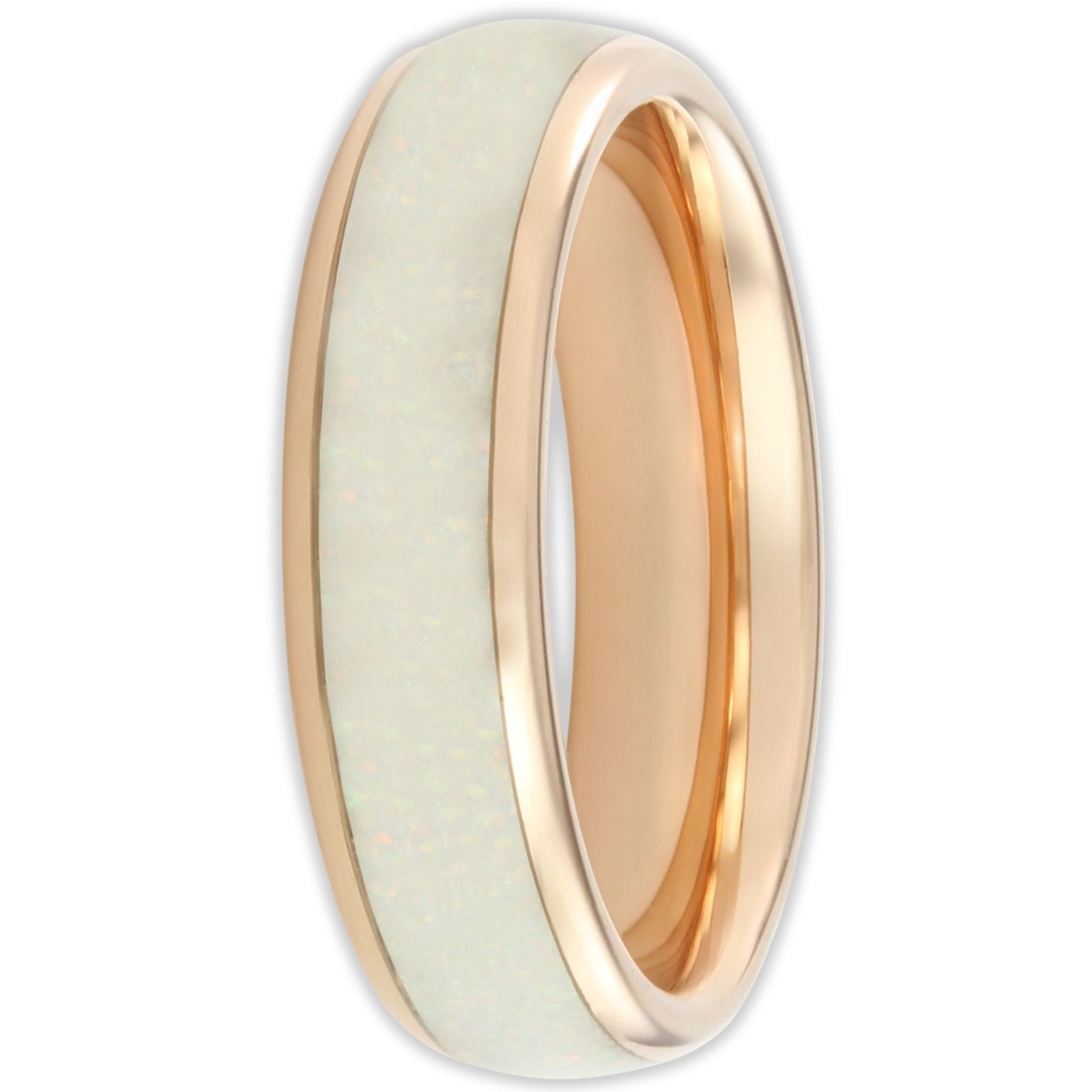 The Rose Gold White Opal 6mm Wonder Ring