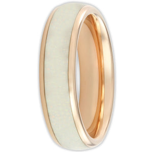 The Rose Gold White Opal 6mm Wonder Ring