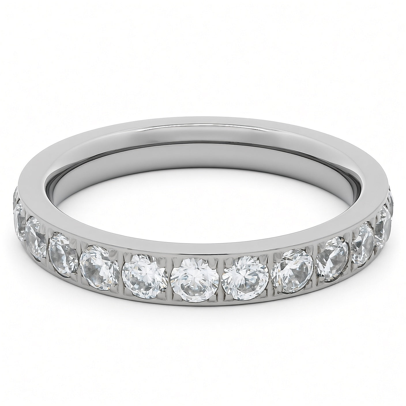 3mm Original Titanium Full Glitz Ring | Cubic Zirconia Stacking Ring
