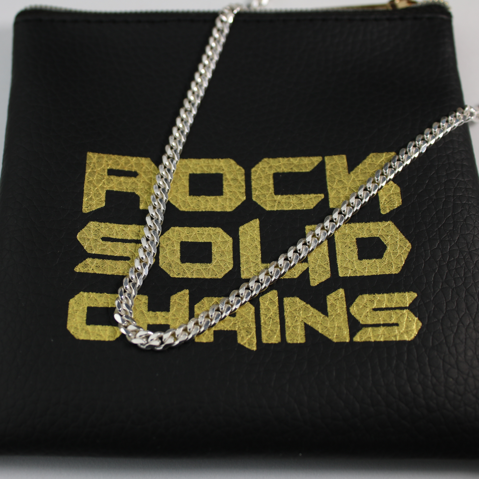 Sterling Silver 3.5mm Diamond Cut Curb Chain Necklace