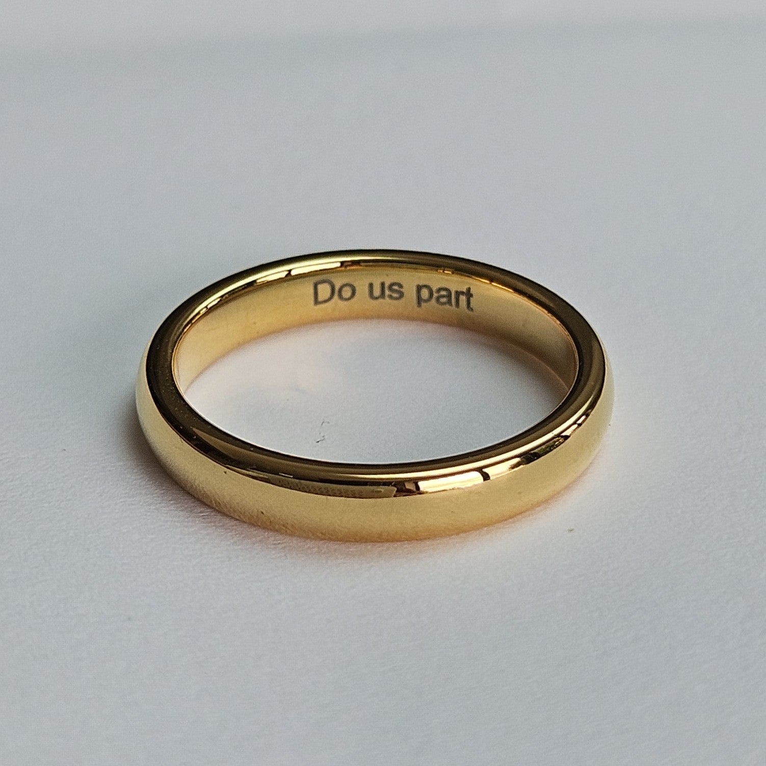 Gold 3mm Wonder Ring Size M - Clearance 1099