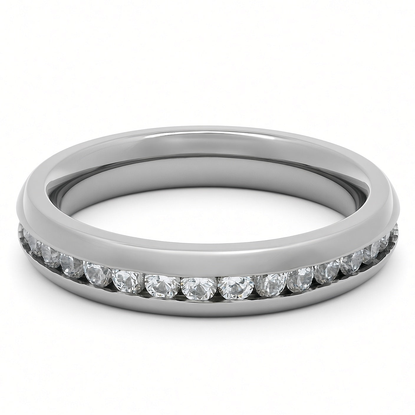 4mm Original Titanium Full Glitz Eternity Ring | Cubic Zirconia Stacking Ring
