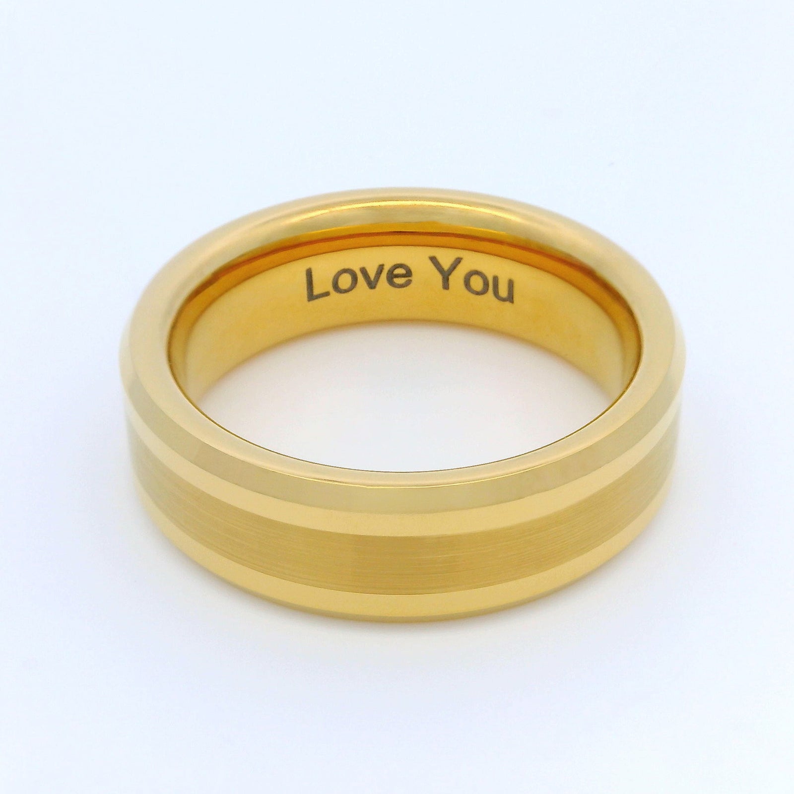 Gold Brushed 6mm Wonder Ring Size M - Clearance 1152