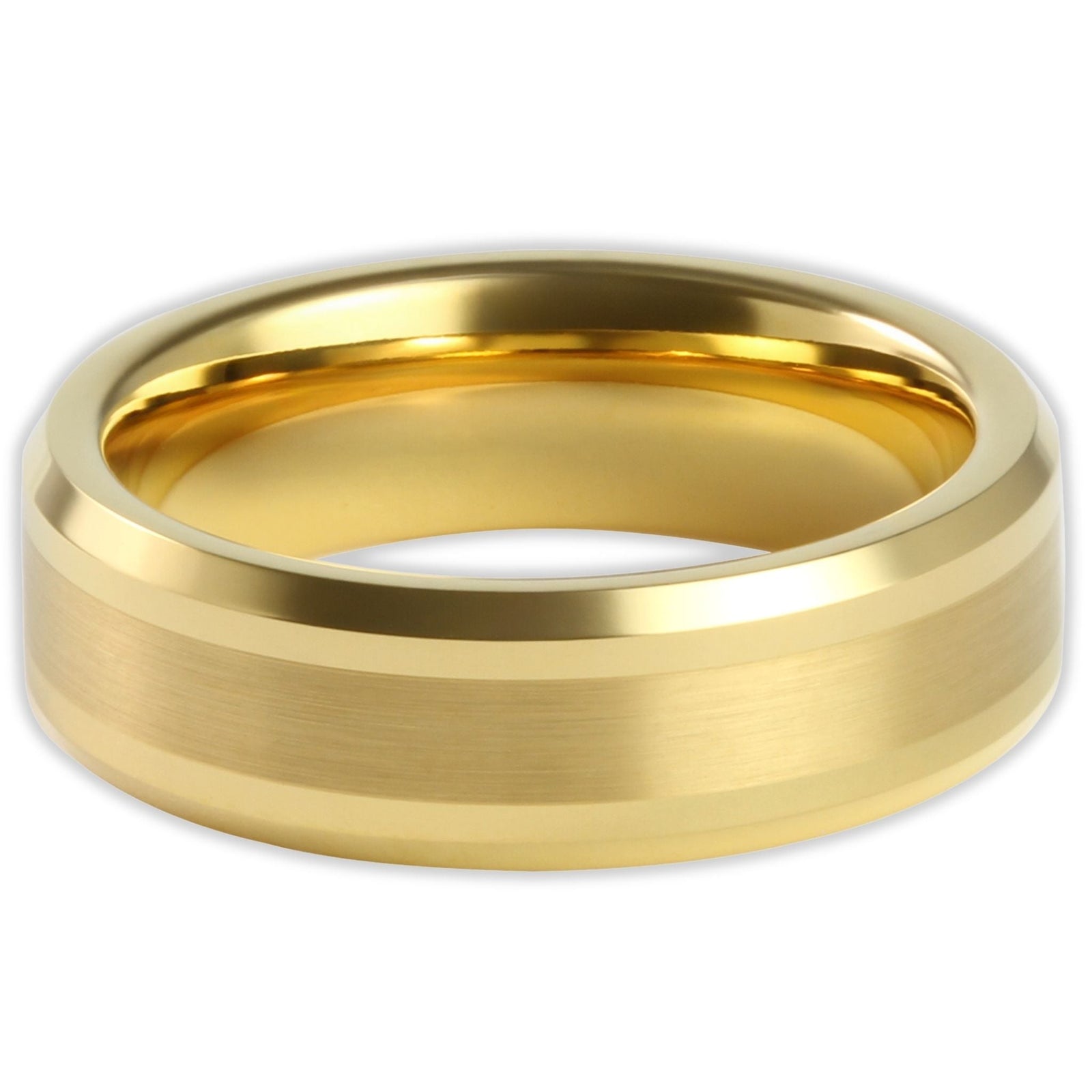 Gold Brushed 6mm Wonder Ring Size M - Clearance 1152