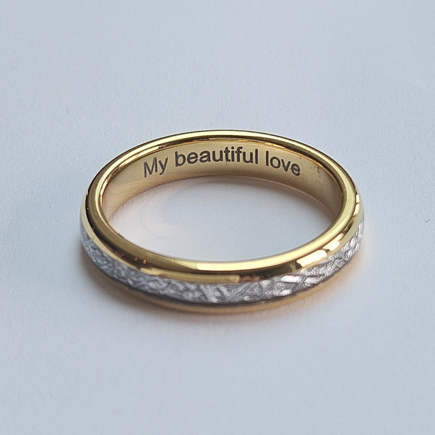 The Golden Steel 4mm Wonder Ring Size Q - Clearance 1061