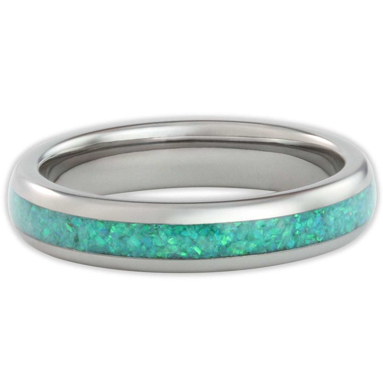 The Green Opal 4mm Wonder Ring Size P - Clearance 1088