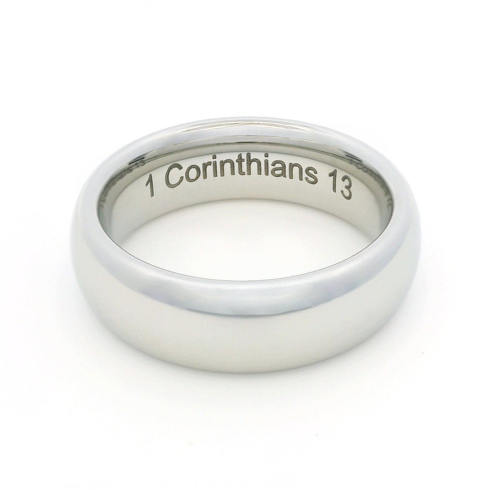 White Gold 6mm Wonder Ring Size L - Clearance 1186