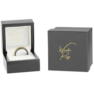 Black with Gold Rotating Chain 8mm Wonder Ring