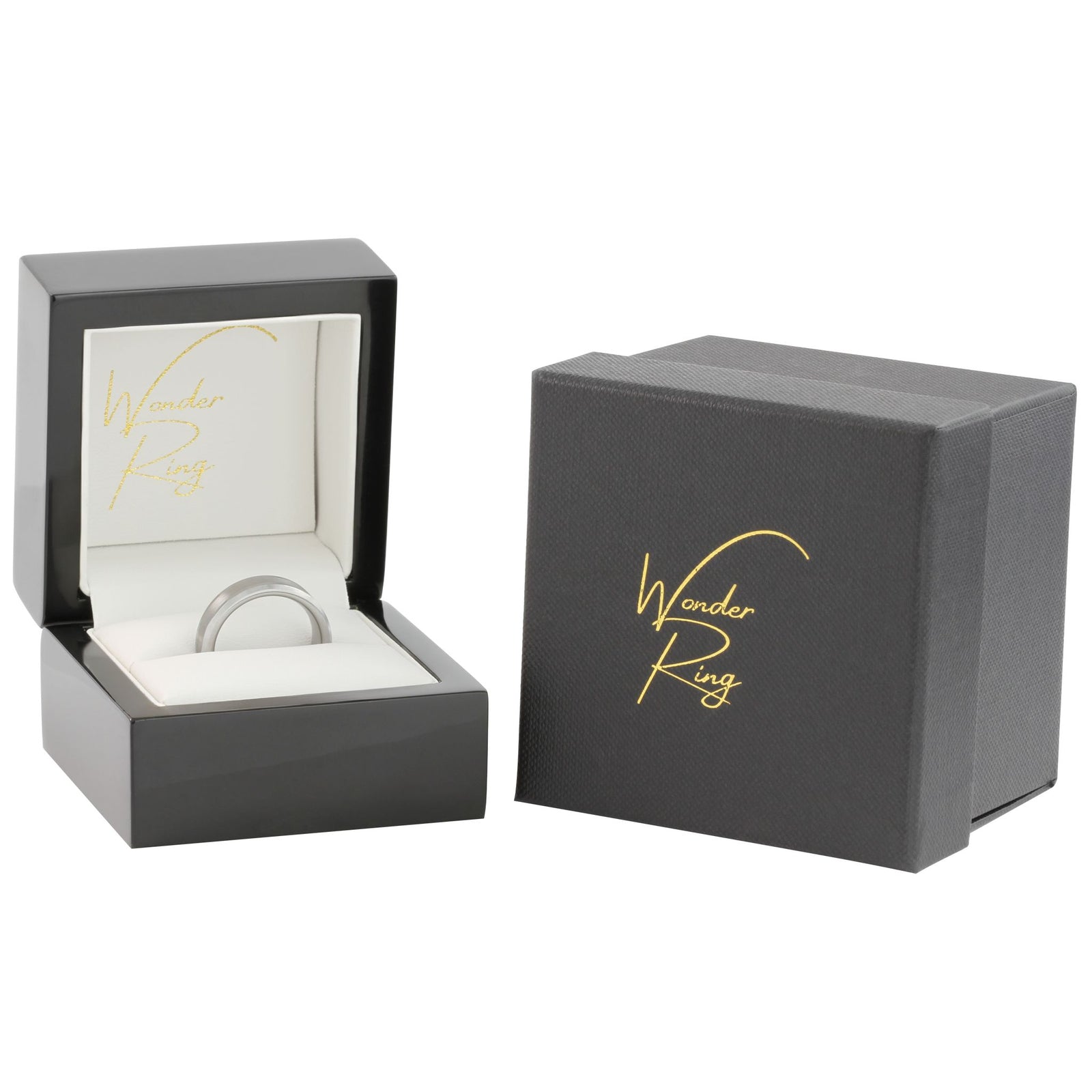 6mm Brushed tungsten ring presented in gift box