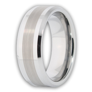 8mm Brushed Tungsten Wonder Ring