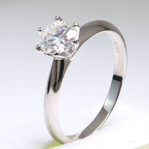 Sterling Silver 1ct Moissanite Solitaire Dazzle Ring