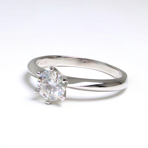 Sterling Silver 1ct Moissanite Solitaire Dazzle Ring