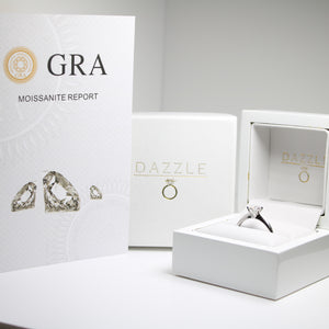 Sterling Silver 1ct Moissanite Solitaire Dazzle Ring