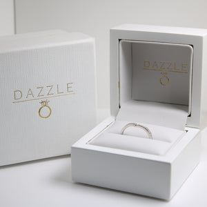 White Gold Wishbone Moissanite Dazzle Ring