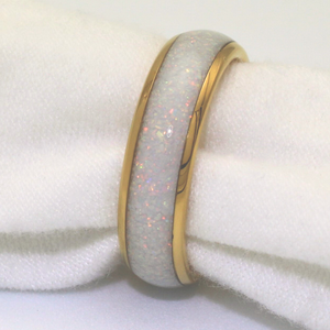 The Golden White Opal Wonder Ring Set