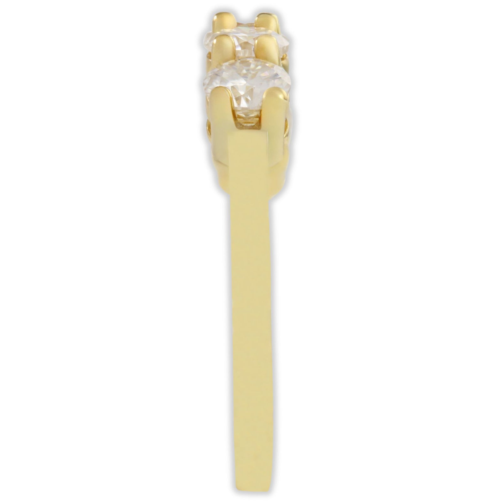 Gold 1.5ct Moissanite 5 Stone Dazzle Ring