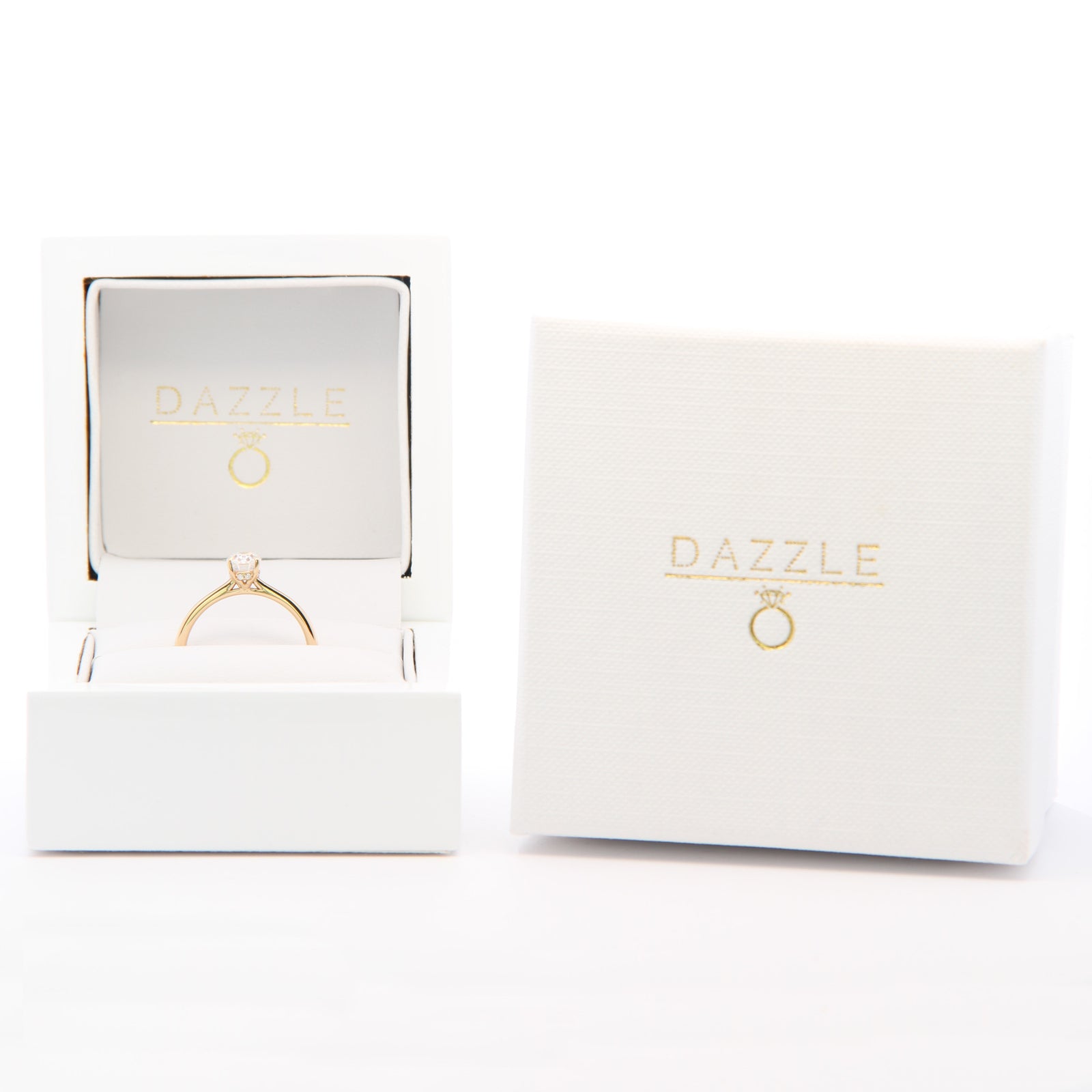 1ct Oval Moissanite Engagement Ring | 18K Gold Classic Dazzle Ring