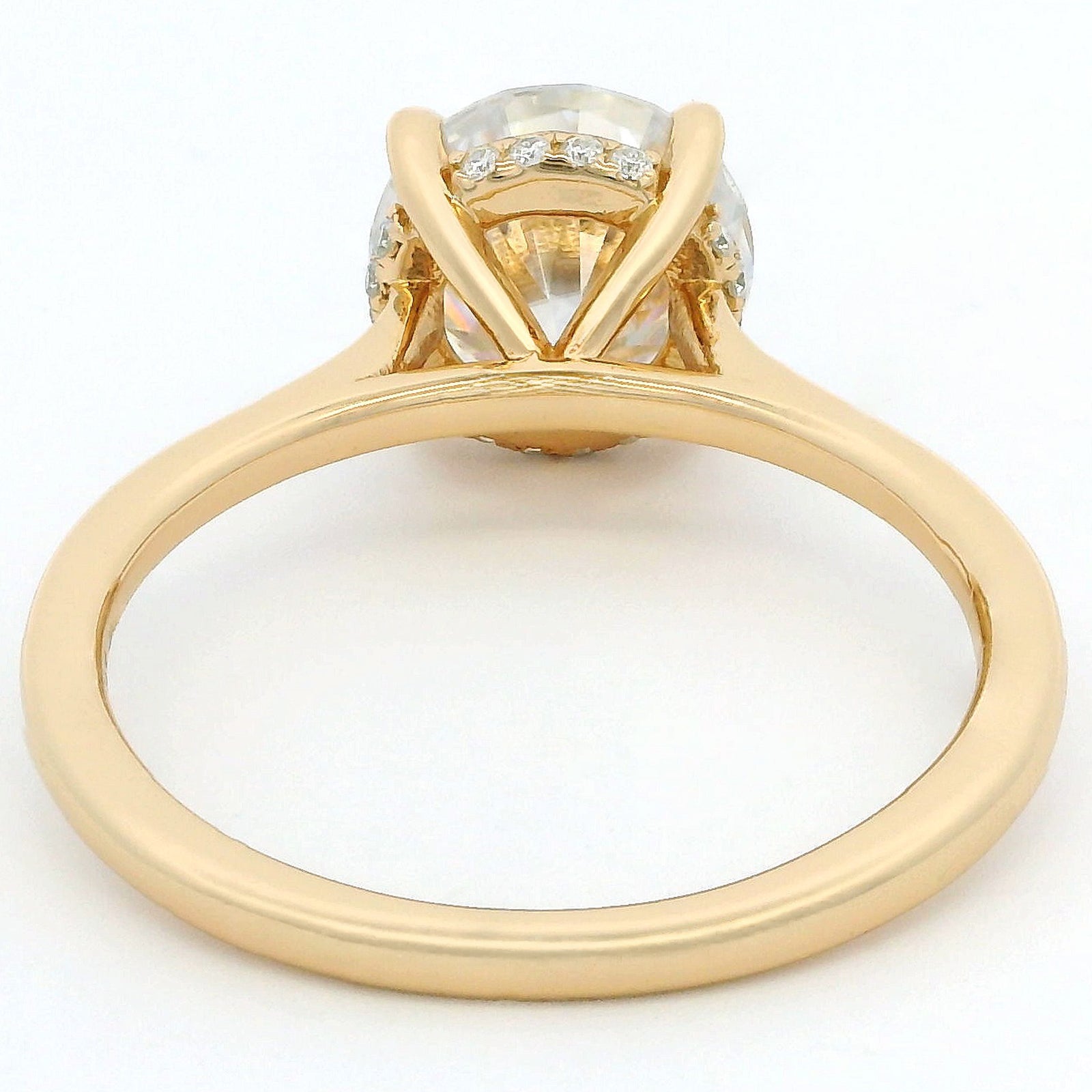 3ct Round Brilliant Moissanite Engagement Ring | 18K Gold Classic Dazzle Ring