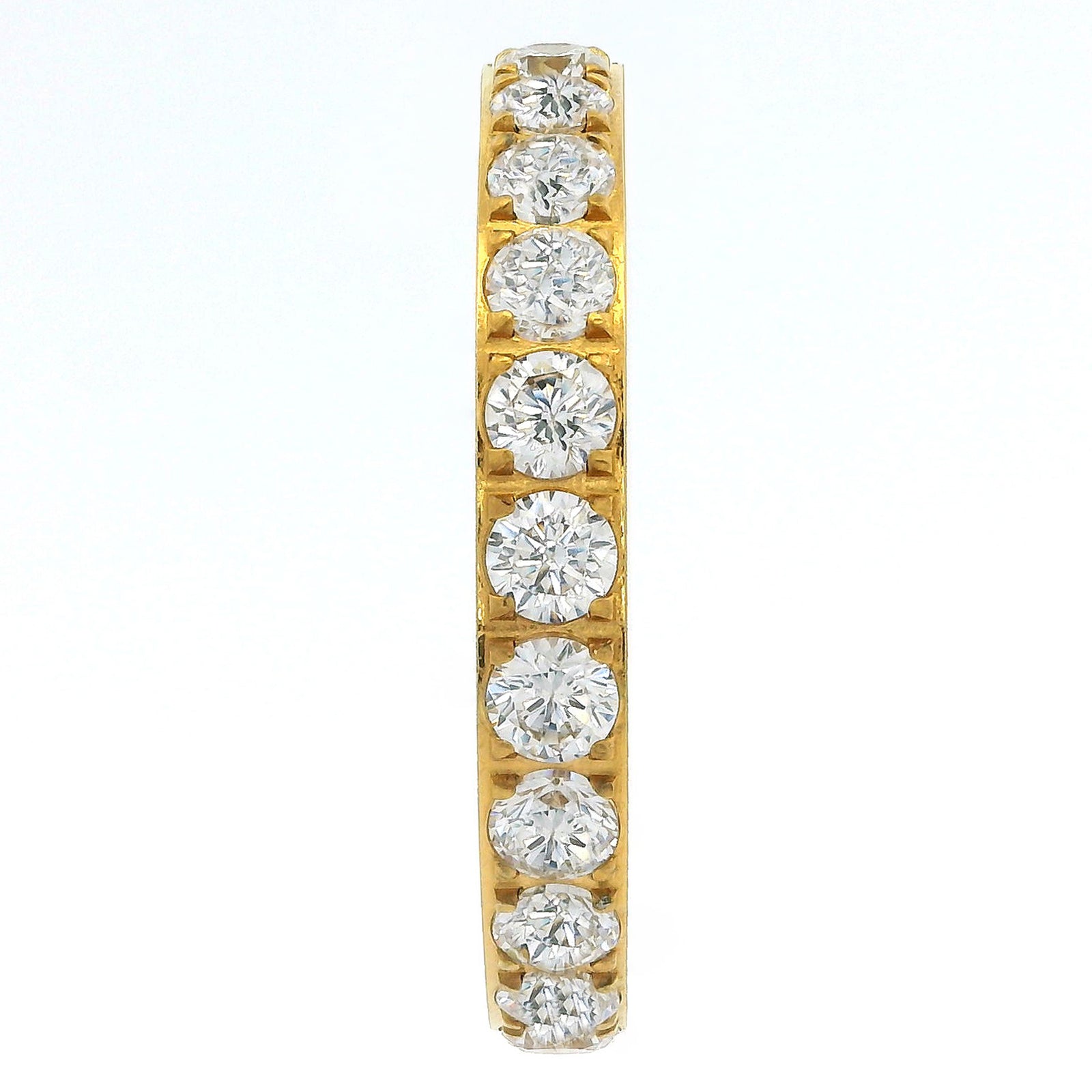 3mm Gold Full Glitz Eternity Ring | Cubic Zirconia Stacking Ring
