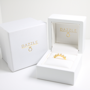 Gold 1.5ct Moissanite 5 Stone Dazzle Ring