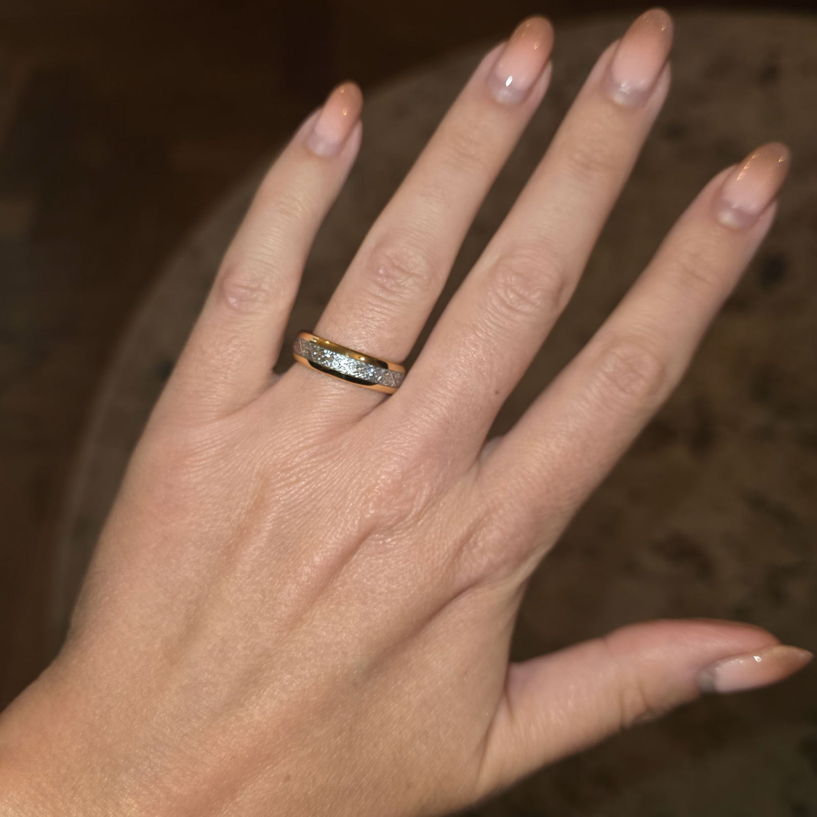 The Golden Steel 6mm Wonder Ring Size O - Clearance 1134