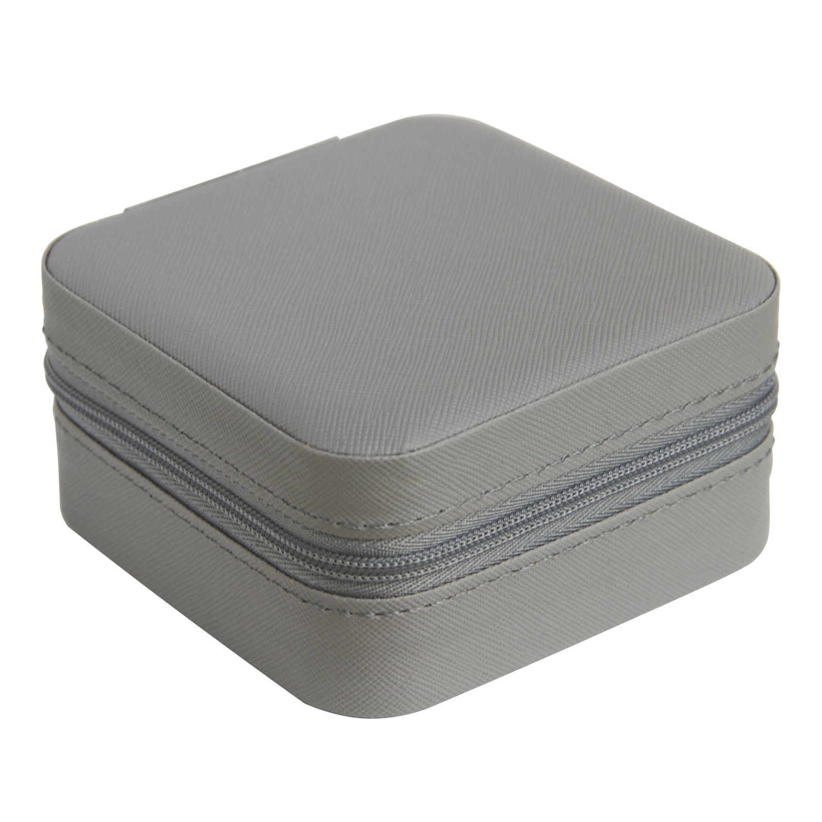 Grey Medium Zipped Travel Jewellery Box