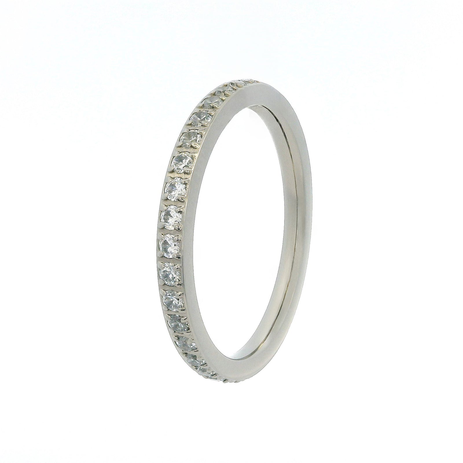 2mm Original Titanium Full Glitz Eternity Ring | Cubic Zirconia Stacking Ring