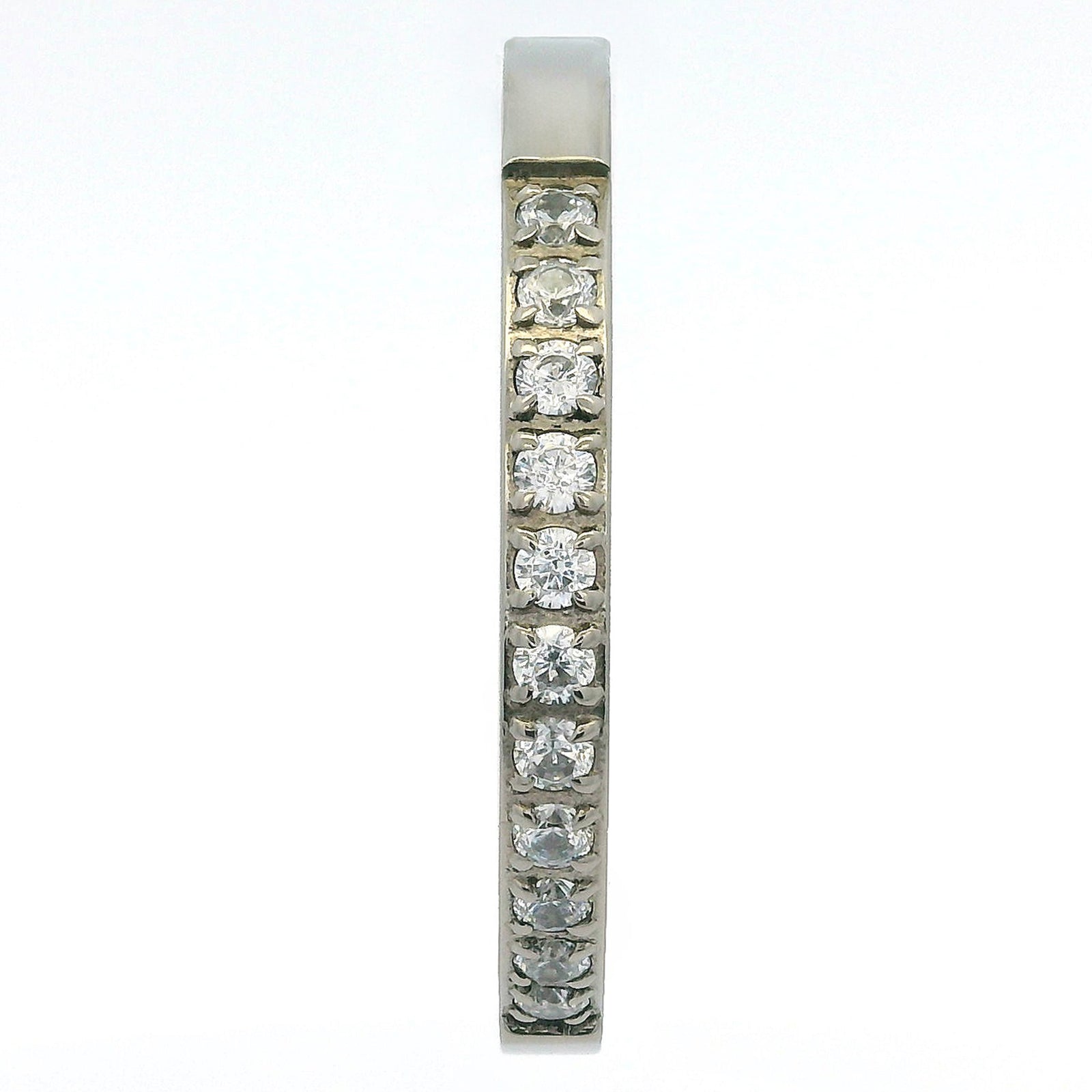 2mm Original Titanium Half Glitz Eternity Ring | Cubic Zirconia Stacking Ring