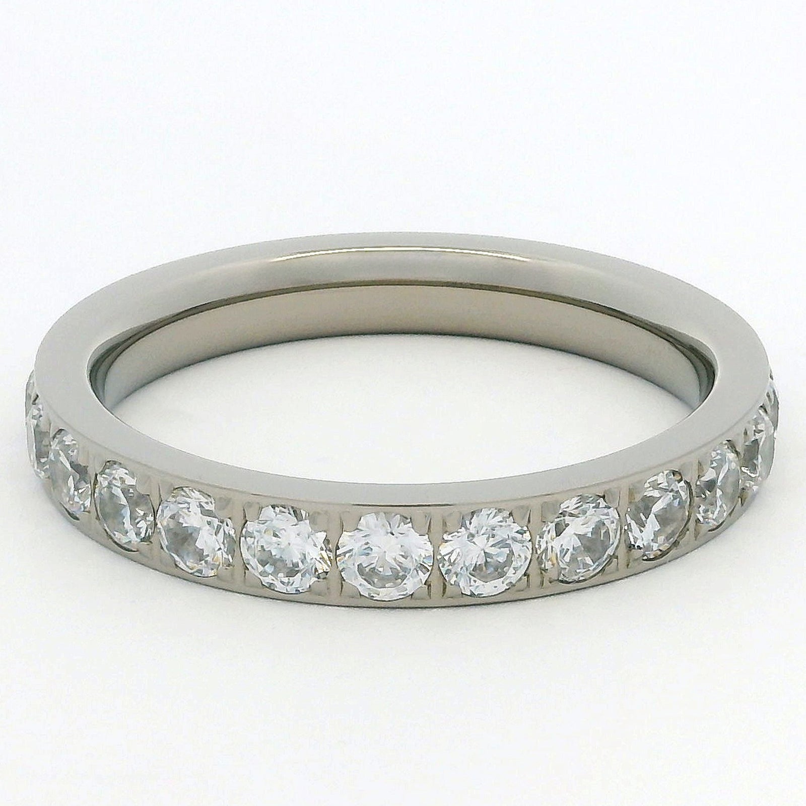 3mm Original Titanium Full Glitz Ring | Cubic Zirconia Stacking Ring