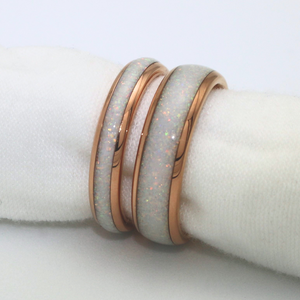 The Rose Gold White Opal 6mm Wonder Ring