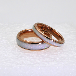 The Rose Gold White Opal 6mm Wonder Ring