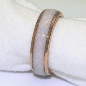 The Rose Gold White Opal 6mm Wonder Ring