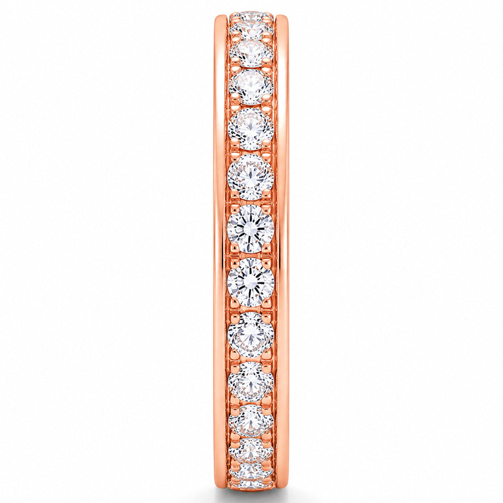 Rose Gold 3mm Full Glitz Ring