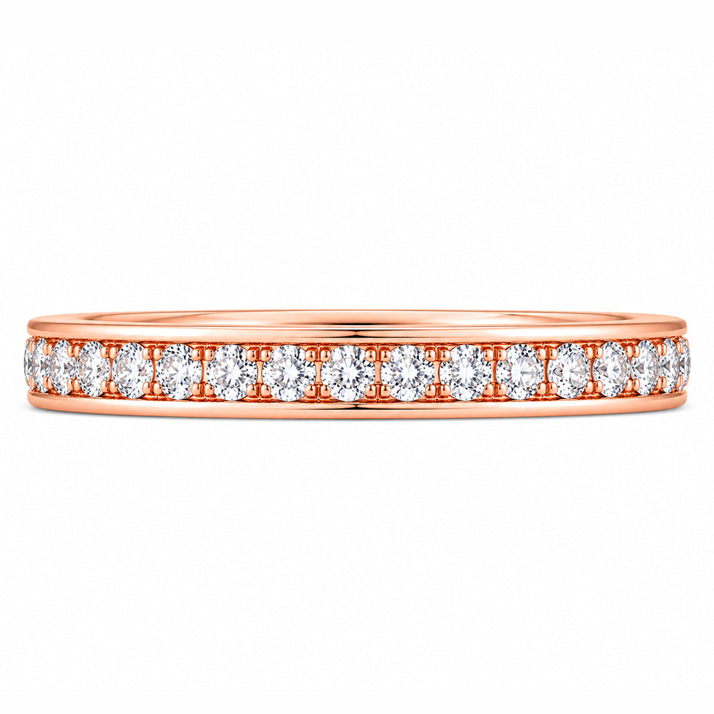 Rose Gold 3mm Full Glitz Ring