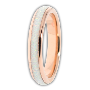 The Rose Gold White Opal 4mm Wonder Ring