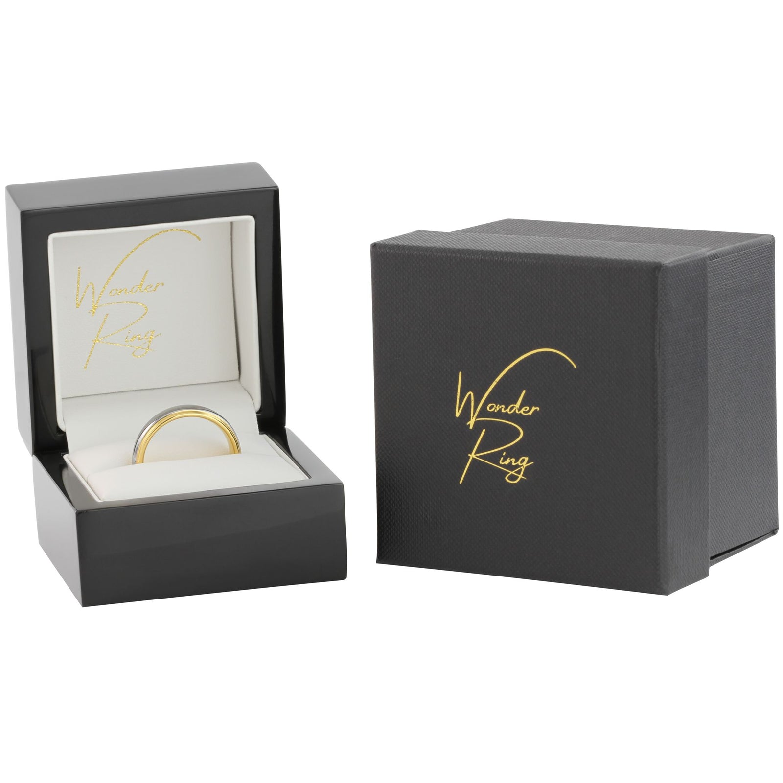 Mirror finish tungsten 6mm ring presented in gift box