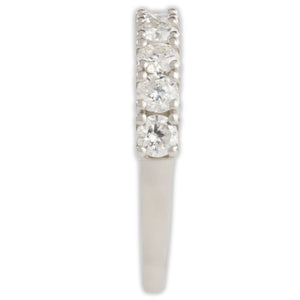 White Gold 1ct Moissanite Half Eternity Dazzle Ring